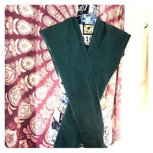 Forest green high rise skinny jeans